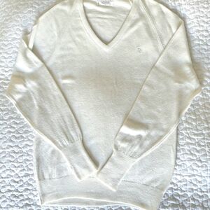 Dior Women's V-Neck Sweater - White